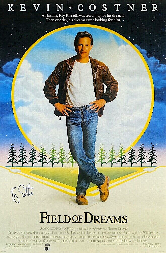 RAY LIOTTA Signed Kevin Costner in Field of Dreams Original Poster 24x36  (COA)