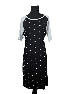 LuLaRoe 2XL Julia Dress Bodycon Sheath Pencil Dress Black White Polka Dot  Elbow | eBay
