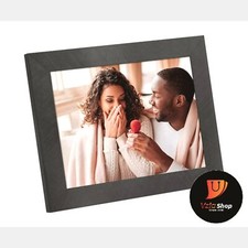 Polaroid 8" Wi-Fi Digital Photo Frame Brushed Black Metal Frame OPEN BOX 