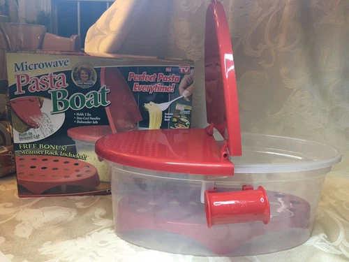 Brand New in Box Microwave PASTA BOAT by Telebrands As Seen On TV Perfect Pasta 