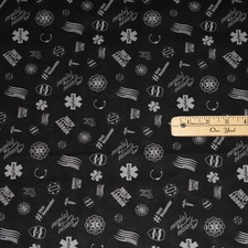 Nobody Fights Alone Nurses Nursing Medical Cotton Fabric 1/2 Yard  10421