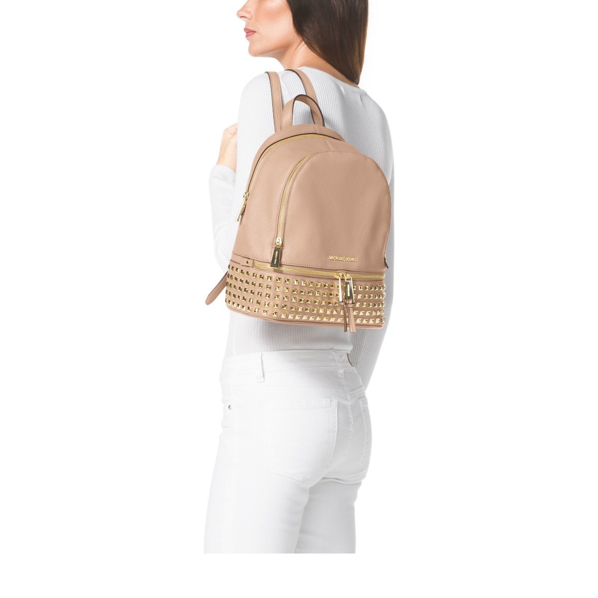特別価格！Michael Kors レザーRhea Zip Pyramid Stud Belt Bag Rhea Leather Pyramid Studded Belt Bag | Michael Kors [US]