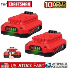 2Pack 3.0Ah 20 Volt Max For Craftsman V20 Li-Ion Battery CMCB206 CMCB204 CMCB202