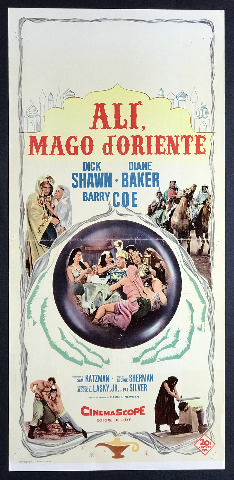 Locandina originale film Alì mago d'oriente (1961) - Regia di George Sherman