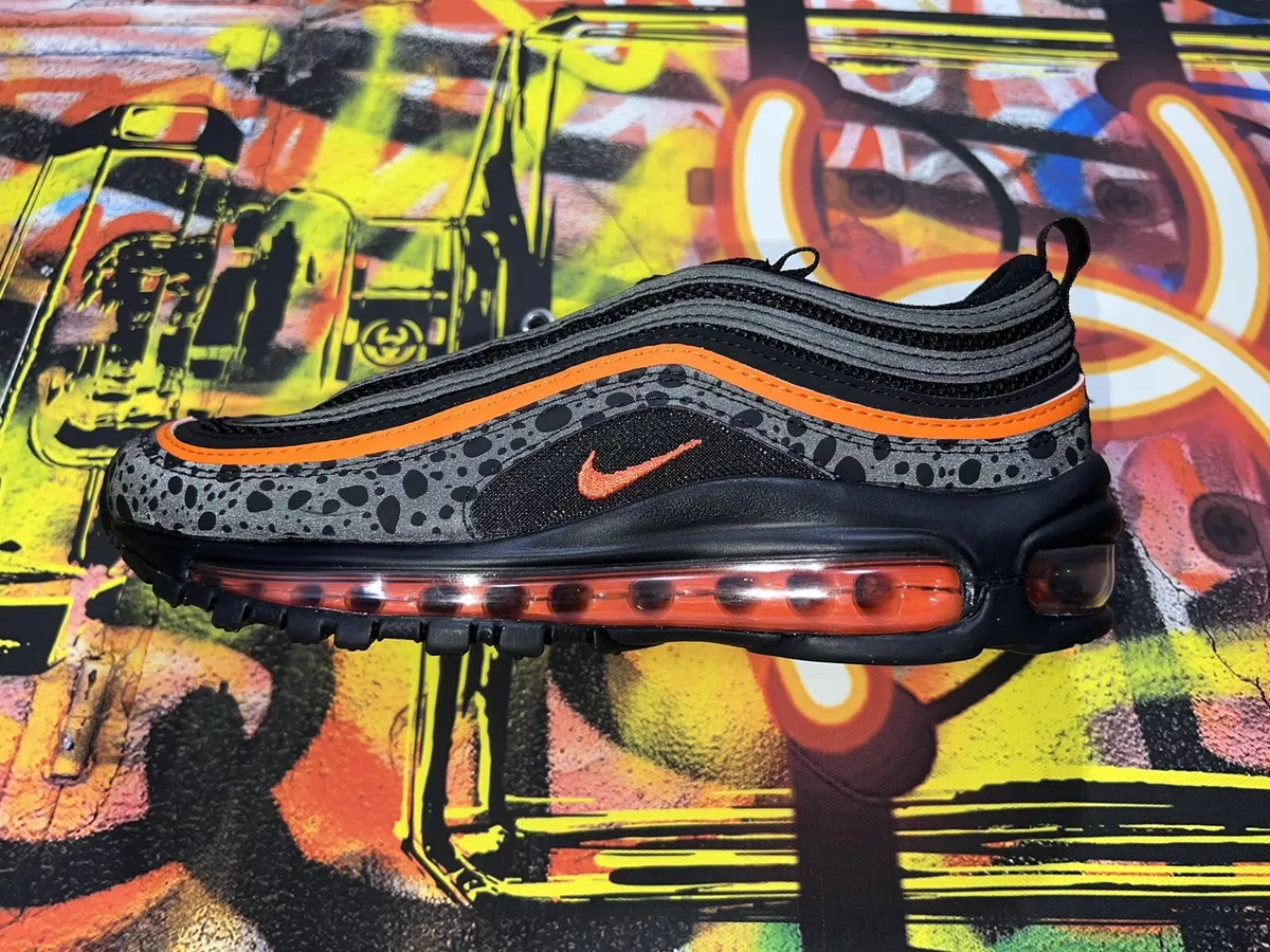 Nike Air Max 97 Safari Black Orange GS Running DX3088 001 Size 6Y