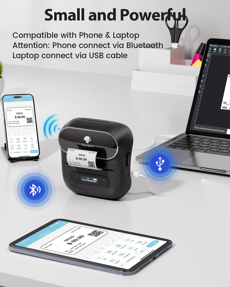 Phomemo M220 3-Inch Thermal Label Printer for Home and Office Use Phomemo M220 3-Inch Thermal Label Printer for Home and Office Use