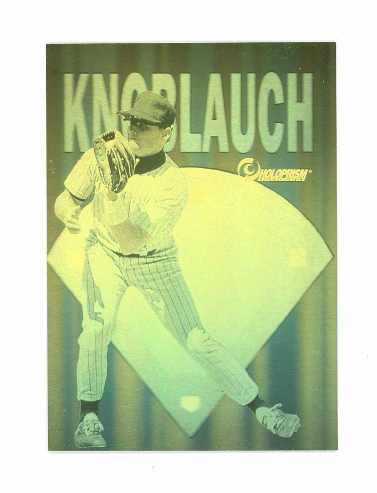 1992 Holoprism Gold #R2 Chuck Knoblauch Fielding Hologram Twins Card