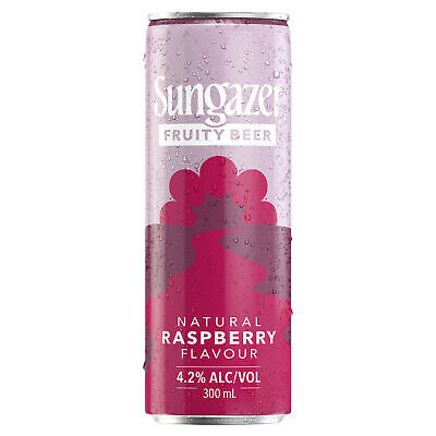 Buy Sungazer Fruity Beer Raspberry 16 X 300ml Cans