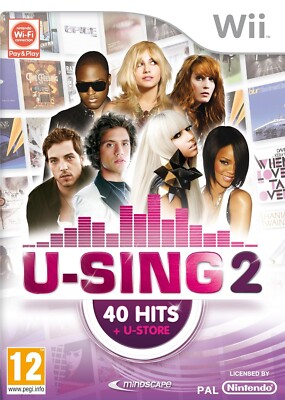NINTENDO WII SPIEL- U-SING 2 - Internationale  40 HITS   - OVP + Anleitung