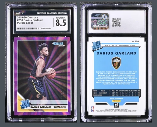 2019 Panini Rated Rookie Darius Garland Purple Lazer /15 Rookie Cgc