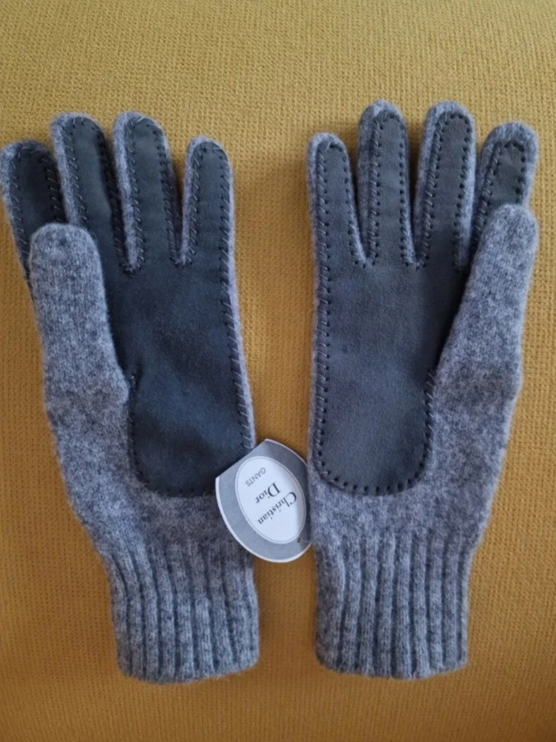 Dior wool/suede gloves, size 6.5 (xs s)