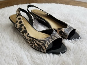 animal print low heels