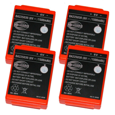 4pcs BA225030 1500mAh 6V Ni-MH Battery Replace FUB 05AA 500mAh/FUB 9NM 6V