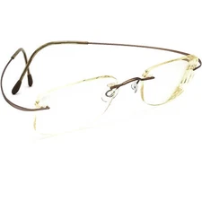 Silhouette Eyeglasses V 6073 Purple Rimless Metal Frame Austria 52[]21 150