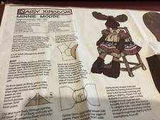 Daisy Kingdom Craft Fabric Minnie Moose Doll Christmas