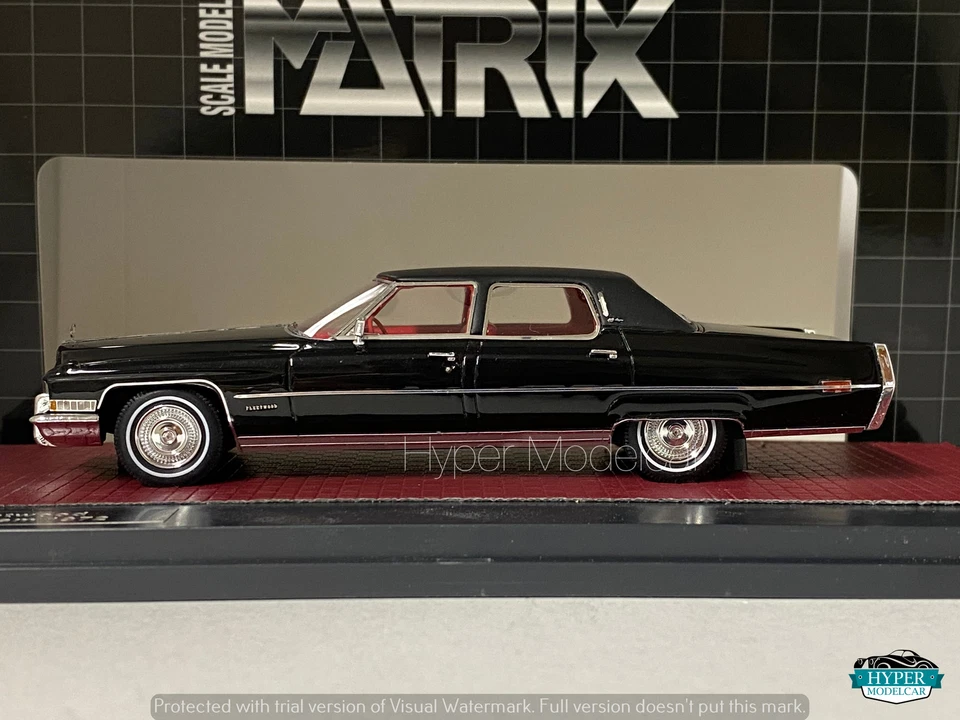 MATRIX 1/43 CADILLAC FLEETWOOD SIXTY BROUGHAM 1972 BLACK MX20301-472 - Immagine 2 di 3