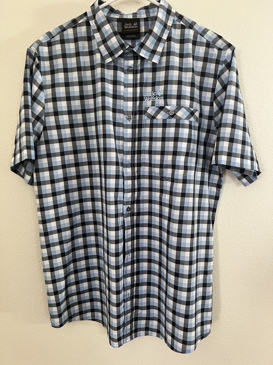 mens jack wolfskin shirt Size L Short Sleeve Walk/ Hike