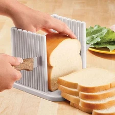 Bread Loaf Slicer Guide Kitchen Fold-able Adjustable Slicing Cutter Toast Tool