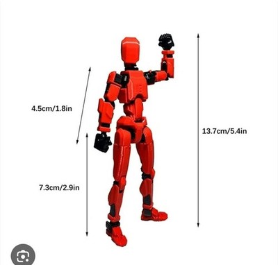 DIY Robot Figure Red - New (Unique Gift) Unassembled