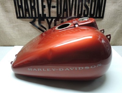 -DENT- HARLEY '97-03 DYNA FXD FXDS FXDX FXDXT AZTEC ORANGE PEARL FUEL GAS TANK
