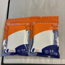 NanoSocks Compression Socks Unisex White Size 2 Neuropathy Relief New Sealed