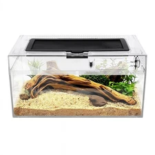 Reptile PC Terrarium Amphibian Tank Spider Enclosure Snake Cage 7x11.8x5.9inc...