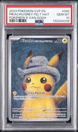 2023 POKEMON SVP EN-SV BLACK STAR PROMO #085 PIKACHU WITH GREY FELT HAT PSA 10