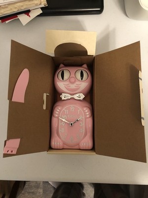 RETRO KITCHEN KIT CAT CLOCK 15.5'' Pink Kit-Cat Klock MADE IN USA