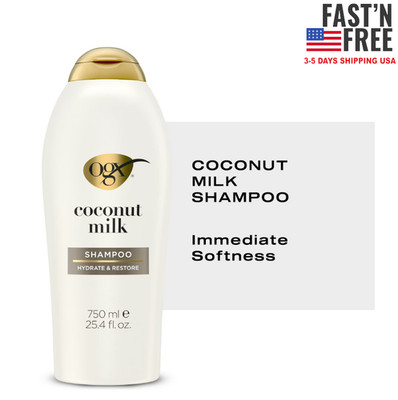 OGX Nourishing Coconut Milk Moisturizing Daily Shampoo with Egg White,25.4 fl oz