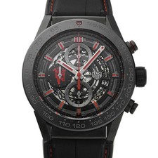 TAG HEUER Carrera Caliber H01 Chronograph Manchester United Black Dial #W2451