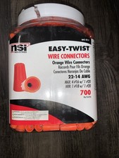 Easy-twist Wire Connectors 22-14 AWG, WC-O-J, Orange, Large Jar of 700 Qty,
