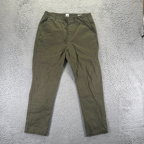 Gap Easy Essential Pant Mens S Green Cotton Khakis Straight Leg Utility Workwear