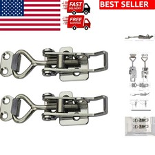 Adjustable Stainless Steel Toggle Latch - Silver 2 Pack 
