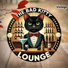 Vintage The Bad Kitty Lounge Aluminum Tin Metal Signs Home Décor 8x8