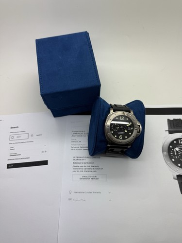 Panerai Luminor Submersible 44mm Titanium Rubber Strap Watch PAM00025 PAM25 - Picture 2 of 12