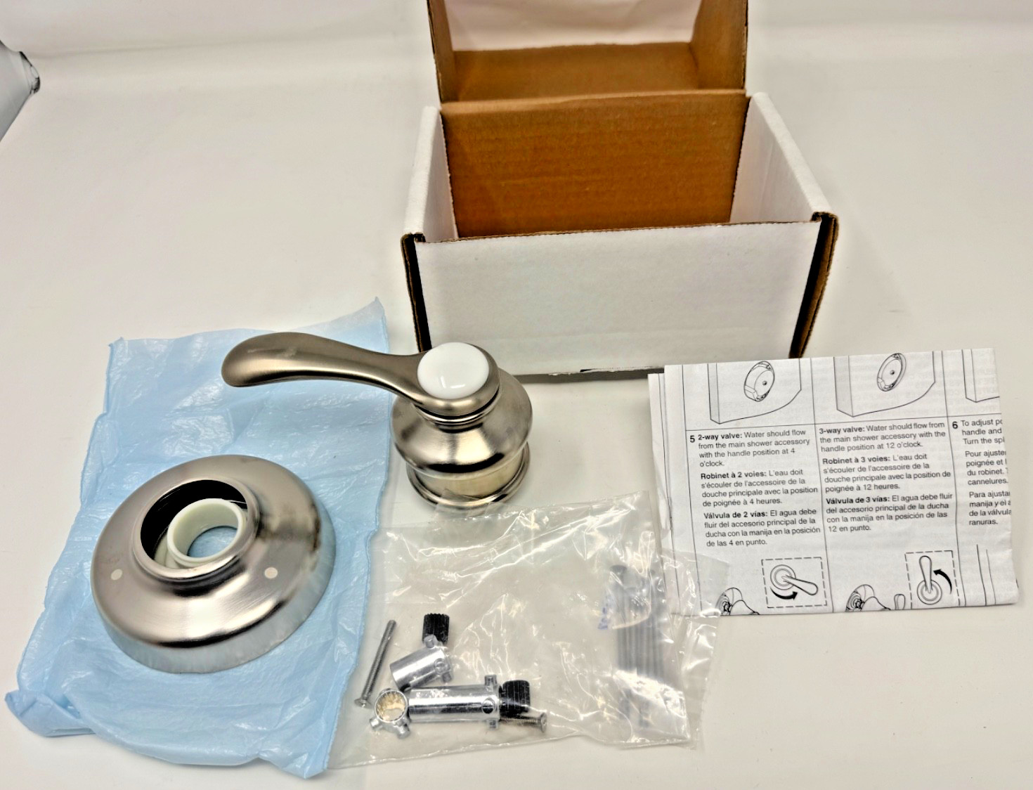 KOHLER K-T12189-4-BN FAIRFAX Transfer Valve Trim, BRUSHED NICKEL