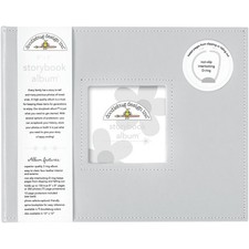 Doodlebug DBSBA8-3489 Storybook Album 8"X8"-Gray