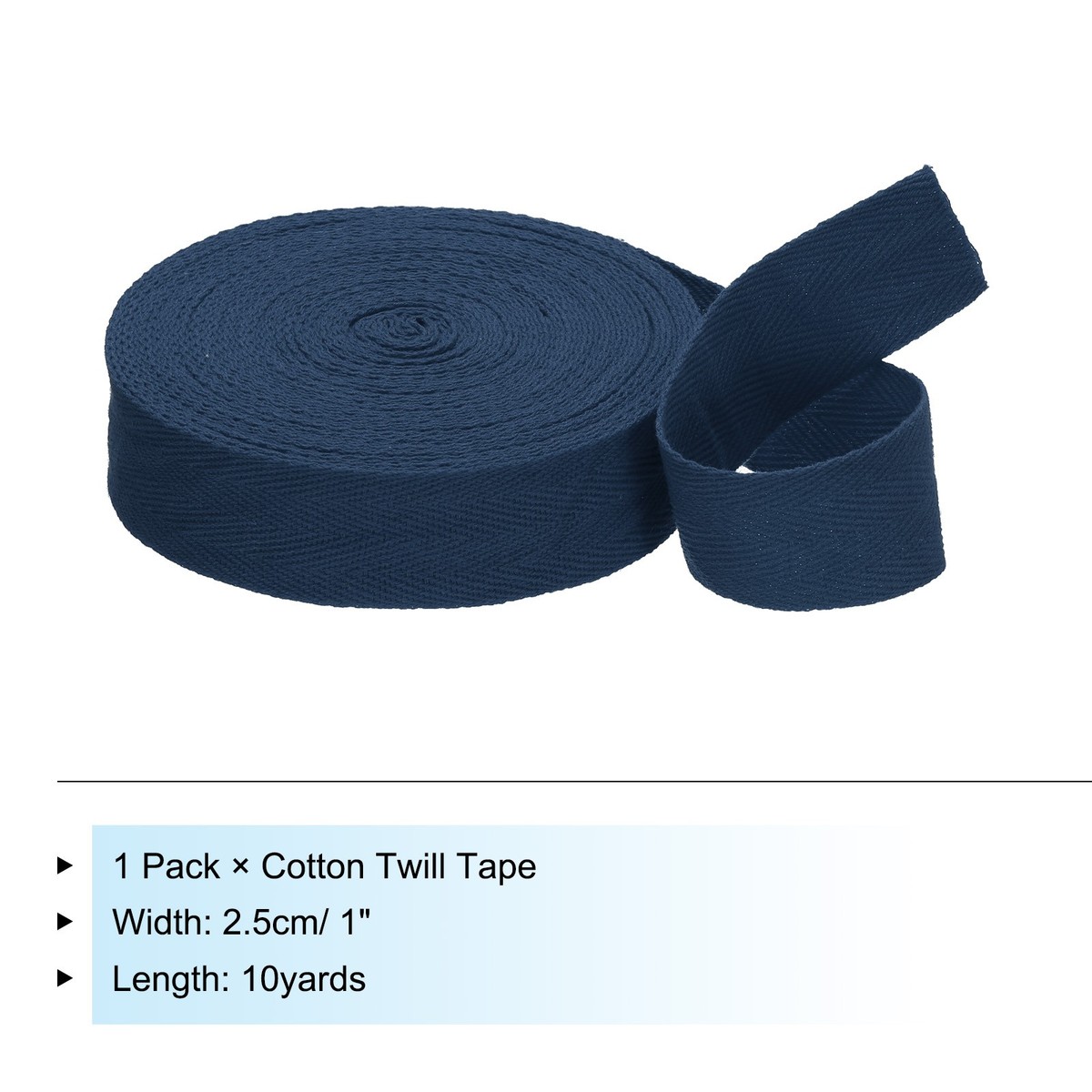 50 Yards Herringbone Cotton Twill Tape - 1 Inch Wide Bias Binding For Sewing & Crafts - View #12