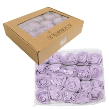 Tophouse Artificial Roses Lilac Color Lot of 40 Fake Roses DIY Bouquets