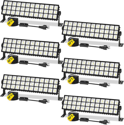 6 Pack 100W LED Shop Lights, 14000LM Waterproof Garage & Outdoor Lighting