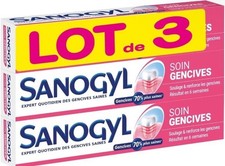 3 Pcs Lot 3 Sanogyl Toothpastes Gum Care 3 X 75 ML Relieves Strengthens Gums