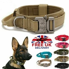 Universal Tactical-Dog Collar Military-Nylon Heavy Duty For Dogs Training UK