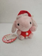 Amuse Pote Usa Loppy Bunny Mimi-pyon Plush Stuffed Toy Pink Christmas Keychain