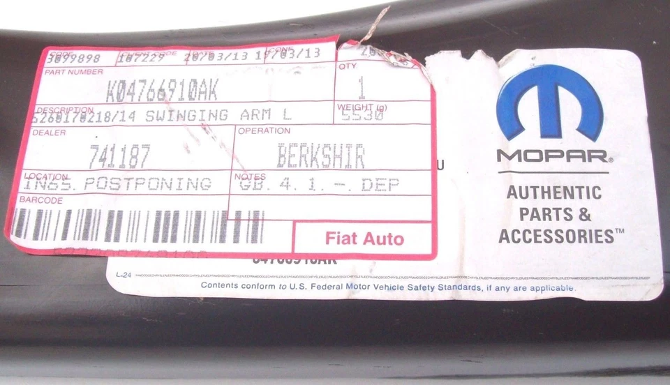 Fits Chrysler Track Control Rod Front Right Lower 04766910AK - Image 3 of 3