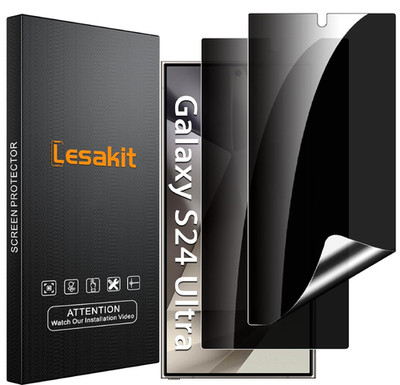 2 Pack Privacy Screen Protector & Anti Spy for Samsung Galaxy S24 Ultra 6.8 Inch