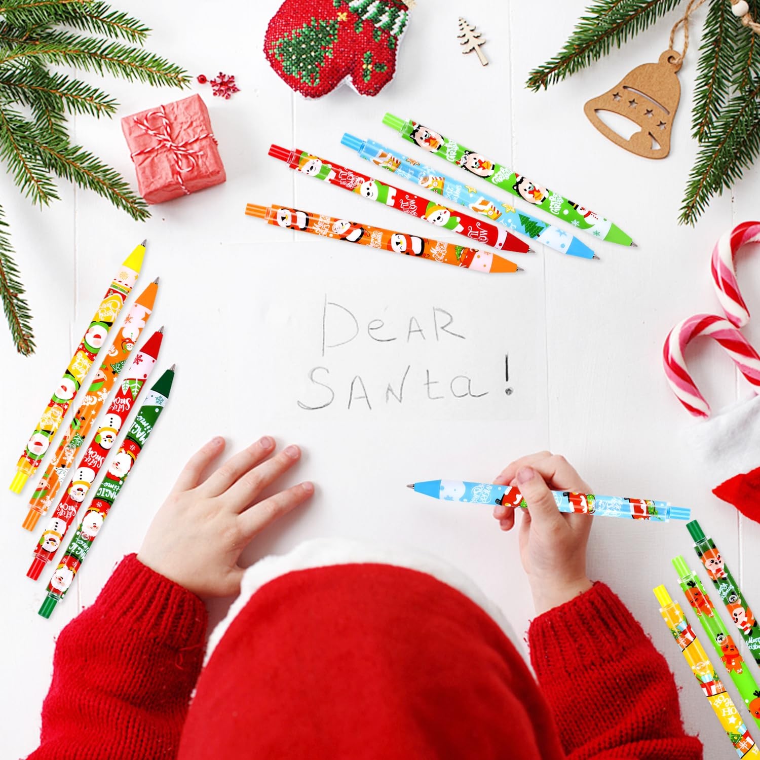 36 Pcs Christmas Rectractable Ballpoint Pens Gifts for Men Women Office School