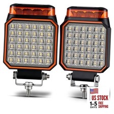 2-in-1 Amber Plow Lights - 2 PCS Waterproof Strobe Emergency Flashing Lights -