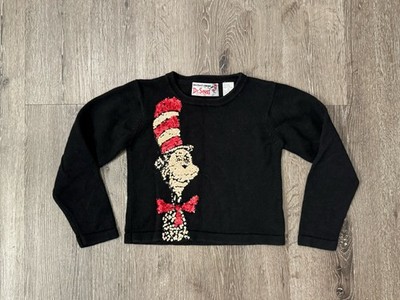 Vintage Michael Simon Dr Seuss Sweater Girls 10 Black Pullover 2003