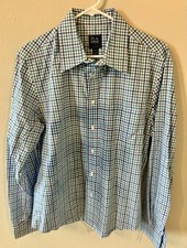 Jos A Bank TRAVELER'S COLLECTION TAILORED FIT Men's Long Sleeve Shirt LARGE