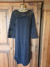 Elegant Next Black Lace Evening Cocktail Dress With Stretch Size 18